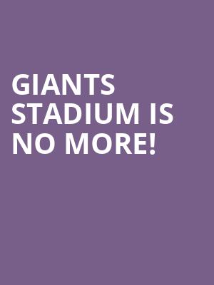 Giants Stadium is no more
